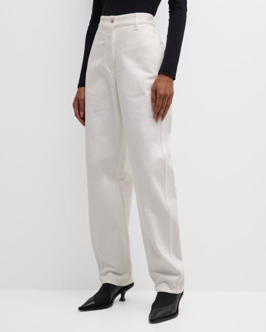 Jil Sander 72 High-Rise Wide-Leg Denim Trousers | Neiman Marcus