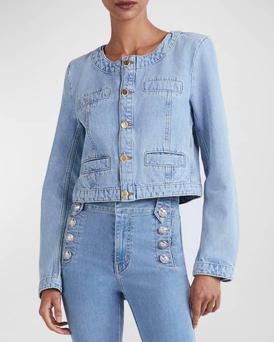 Penny Denim Collarless Jacket
