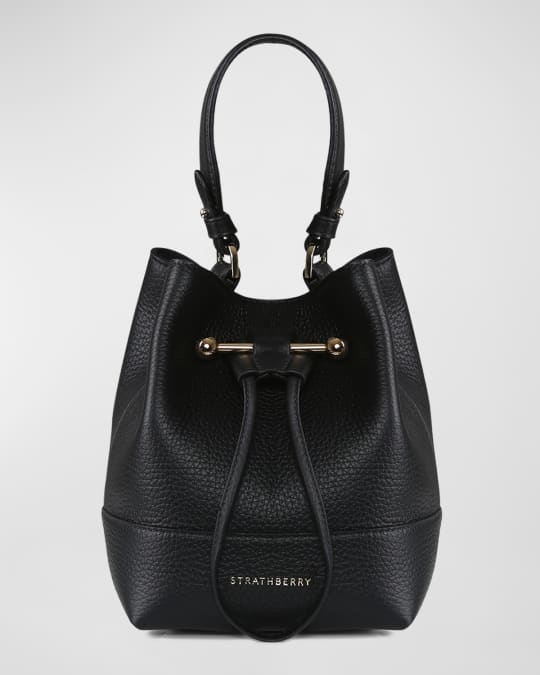 Lana Osette Pebbled Leather Bucket Bag