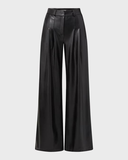 Veronica Beard Rennert Wide-Leg Vegan Leather Pants | Neiman Marcus