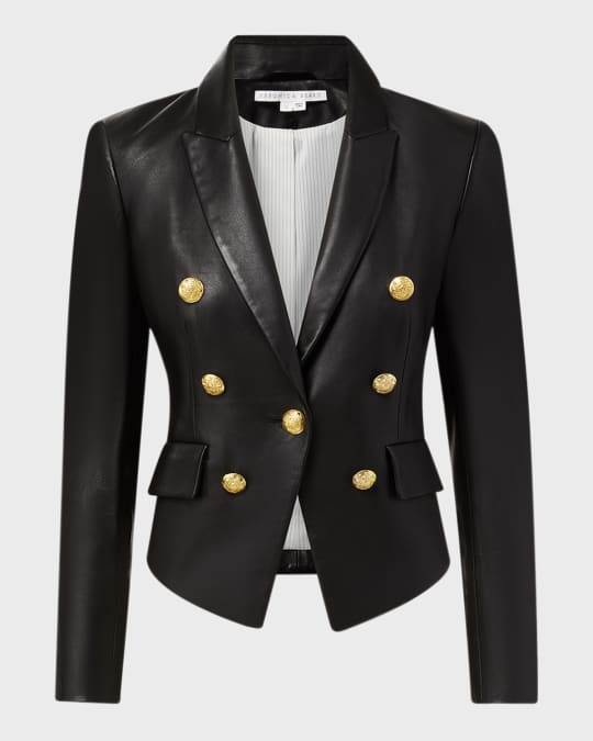 Veronica beard cooke leather jacket discount