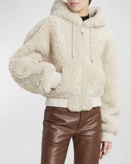 Sheep fur hoodie top