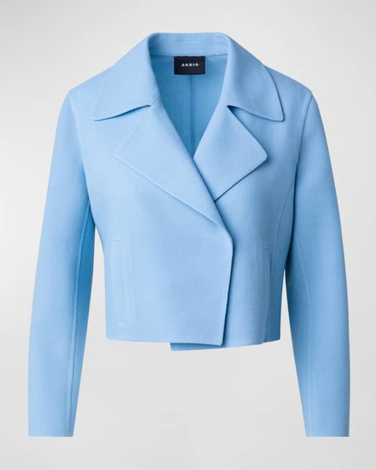 Pale blue short jacket hot sale