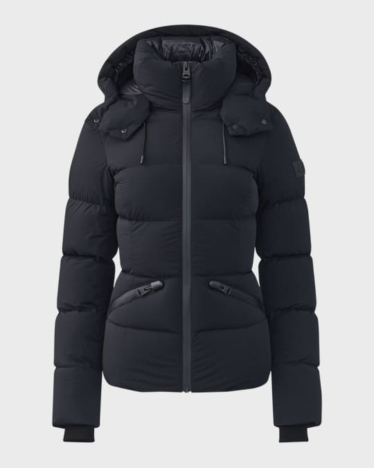 軽量【Mackage】MADALYN Agile 360 フード付きダウンジャケット Mackage Madalyn Agile-360 Stretch Light-Down Jacket | Neiman