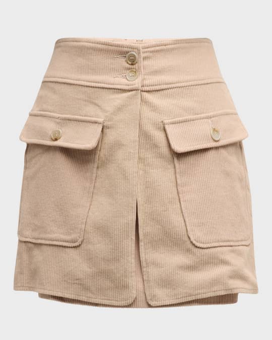 Xtra Mini Corduroy Utility Skirt