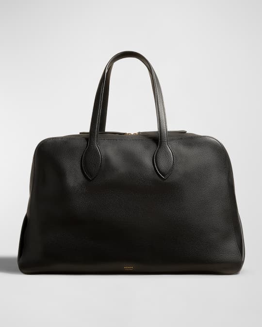 Khaite Maeve Large Zip Leather Weekender Bag | Neiman Marcus
