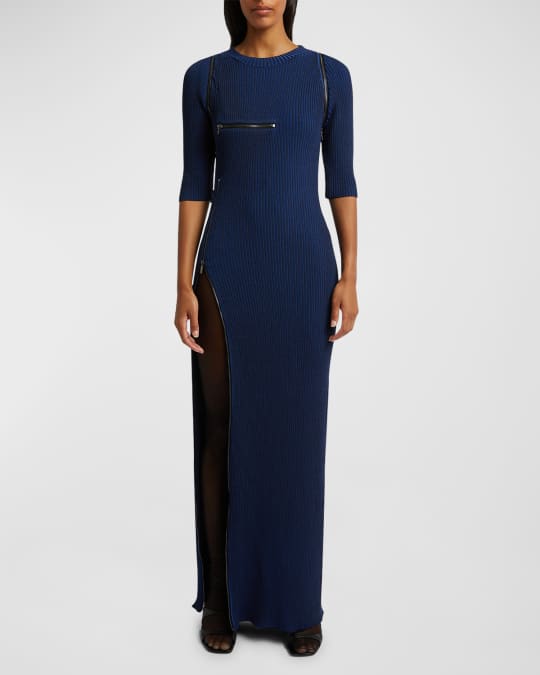 strappy knit dress Endless Summer Strappy Knit Maxi Dress in Gold main image 1
