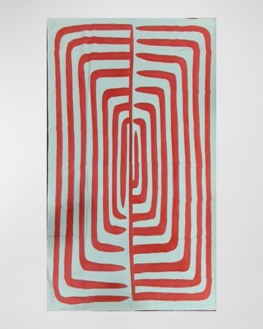 Hand-Painted Cotton Tablecloth