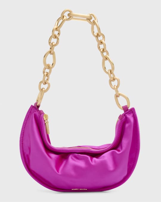 Cult Gaia Estrella Mini Satin Chain Shoulder Bag | Neiman Marcus