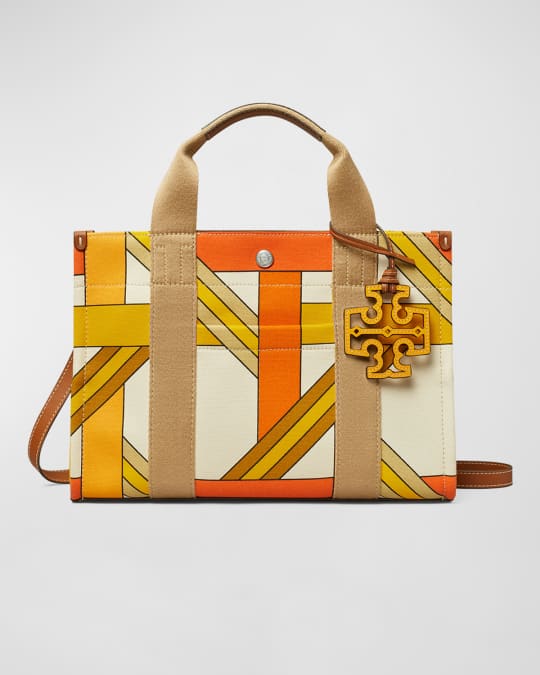 Tory Burch Small Woven Print Tote Bag Neiman Marcus