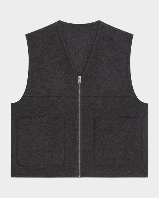 Givenchy Men's Double-Face Wool-Cashmere Vest Neiman Marcus