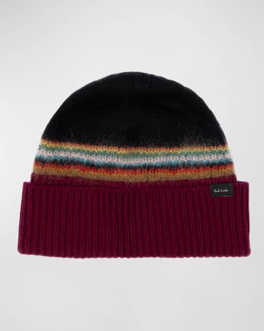Paul Smith Men's Signature Intarsia Wool Beanie Neiman Marcus