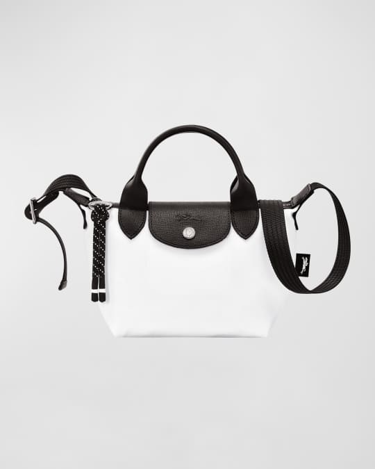 Longchamp, Bags, Vintage Longchamp Black Le Pliage Nylon Leather Hobo  Shoulder Bag