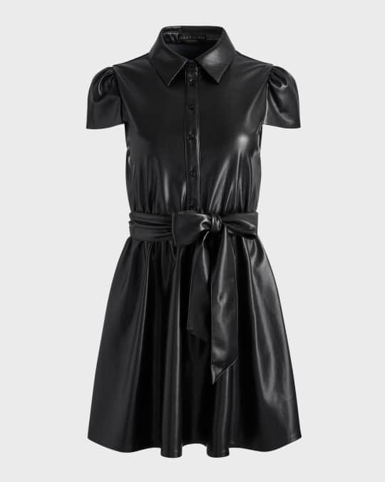Alice and olivia leather dress new arrivals