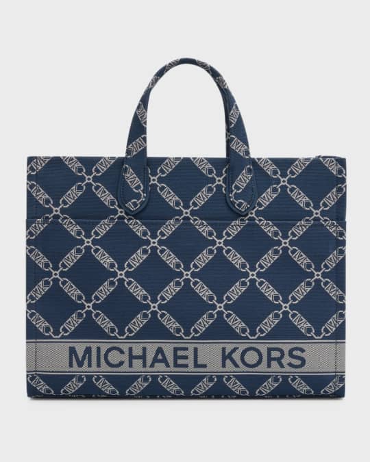 MICHAEL Michael Kors Gigi Large Grab Monogram Denim Tote Bag Neiman Marcus