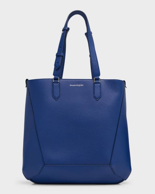 トートバッグ ALEXANDER MCQUEEN THE EDGE MEDIUM LEATHER TOTE BAG McQueen Men's The Edge Medium Leather Tote Bag | Neiman Marcus