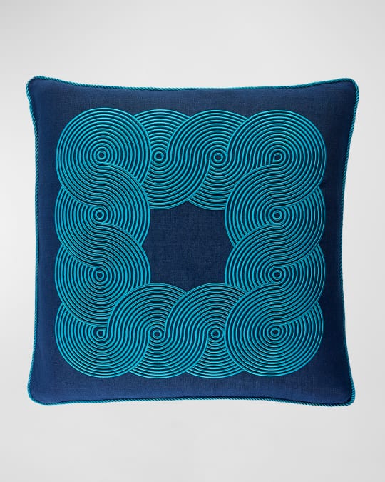 Pompidou Border Pillow, 22" Square 