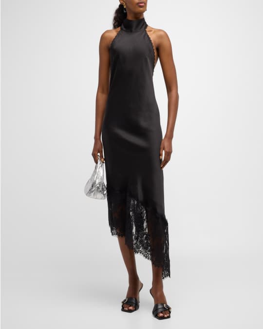 open lace back dress Sleeveless midi dress in geometric crochet main image 1
