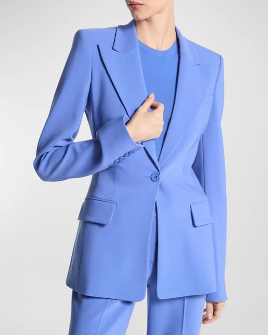 Georgina One-Button Wool Blazer