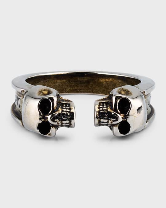 McQueen Men's Twin Skull Ring | Neiman Marcus