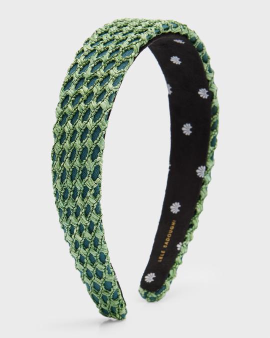 Lele Sadoughi Colorful Woven Headband LeLe Sadoughi Raffia Woven Alice Headband - Venice Rainbow  main image 2