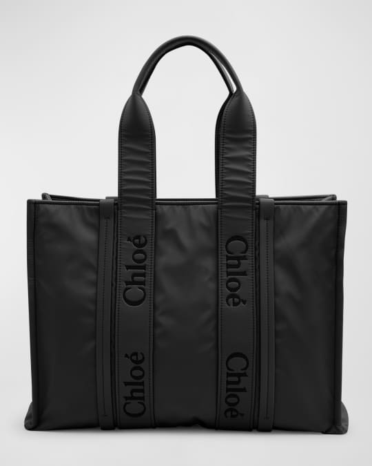 Chloe Woody Large Tote Bag in Recycled Nylon | Neiman Marcus