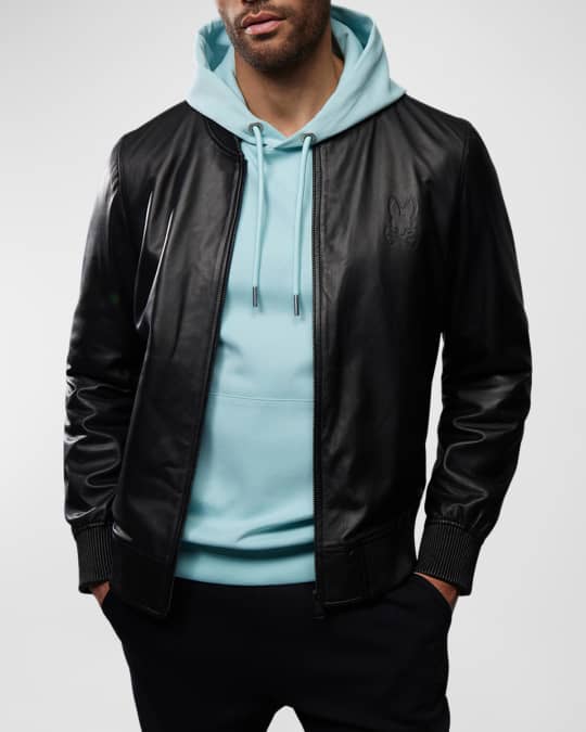 Crosstown leather hoodie top
