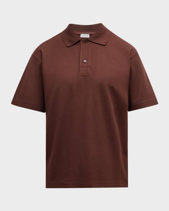 Burberry pique polo men's discount