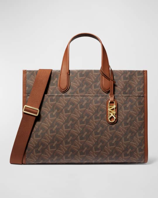 Large Chain Link Monogram Grab Tote Bag