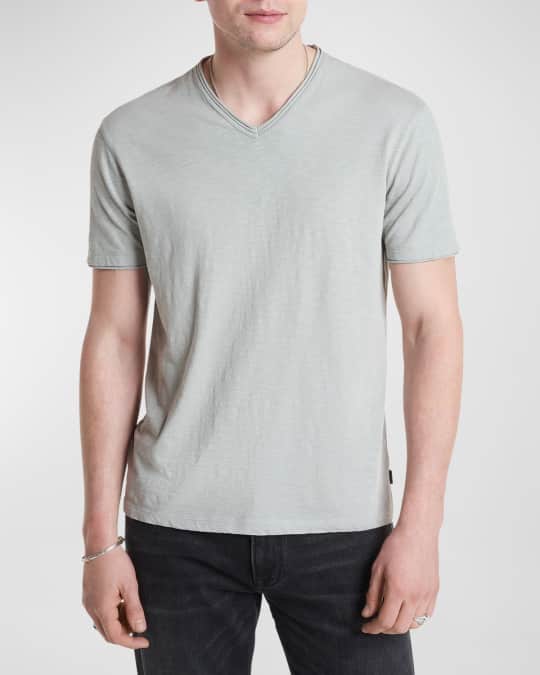 John Varvatos Men's Miles V-Neck Slub T-Shirt | Neiman Marcus