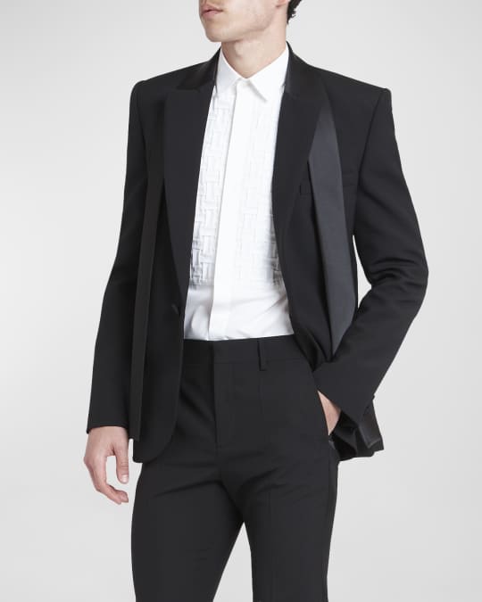 【関税&送料込】Valentino Garavani Viscose Jacket With Satin Valentino Garavani Crepe Couture Jacket | Saks Fifth Avenue