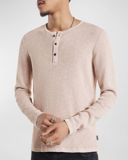 John Varvatos Men s Memphis Waffle Henley Shirt Neiman Marcus
