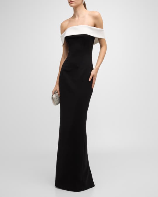 MONOT Off Shoulder Column Dress Neiman Marcus