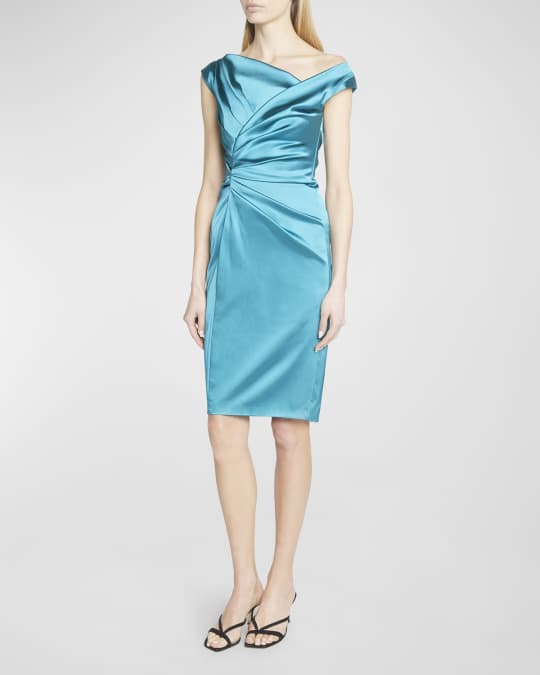 Talbot runhof stretch satin online dress