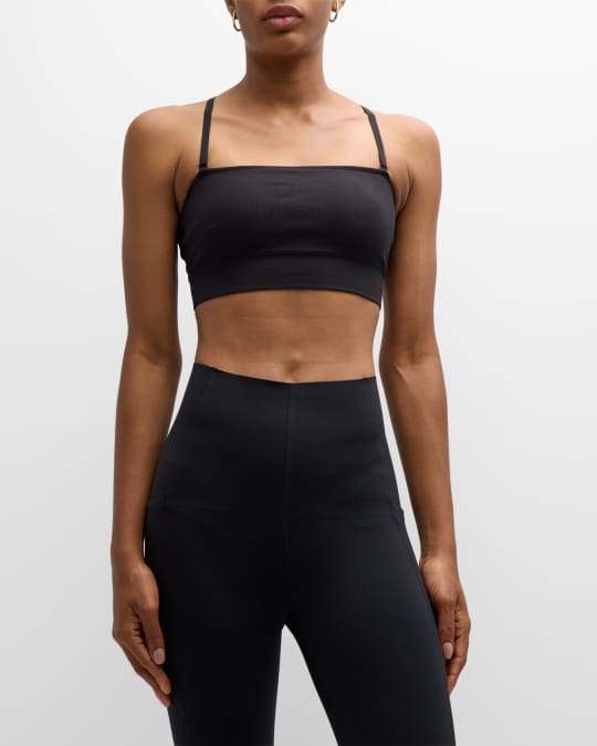 Louis Vuitton Technical Ribbed Knit Sports Bra, Black, M