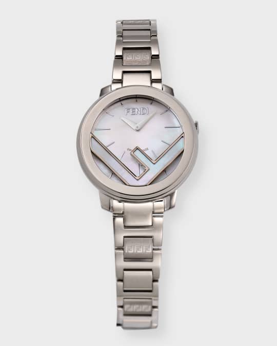 Fendi F Is Fendi 28mm Mother of Pearl Watch with Bracelet Strap