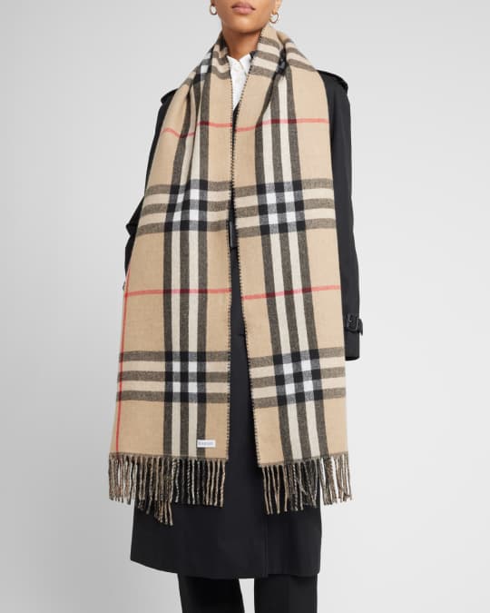 Burberry Knight Sketch Cashmere Scarf | Neiman Marcus