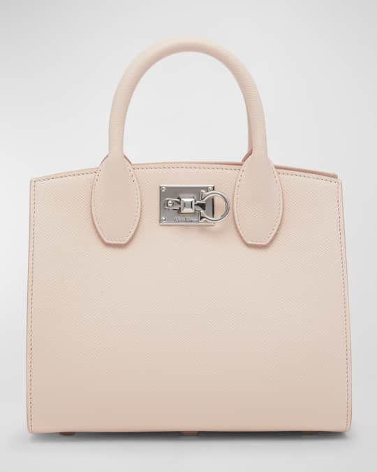 Ferragamo Studio Box Mini Leather Top-Handle Bag | Neiman Marcus