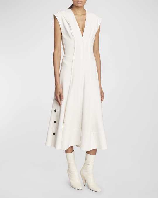 navy blue dress for baby girl Proenza Schouler Matte Viscose Crepe Twist-Back Maxi Dress main image 0