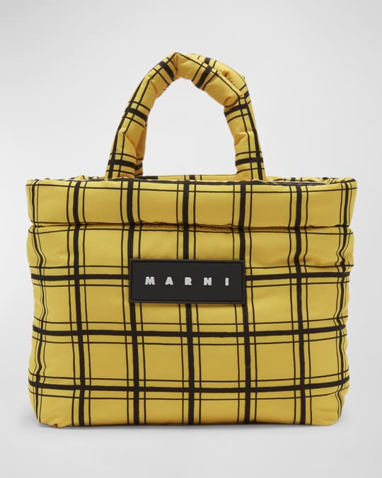【MARNI】MINI JACQUARD CHECK SHOULDER BAG Marni Checked Jacquard Mini Shoulder Bag In Multicolor