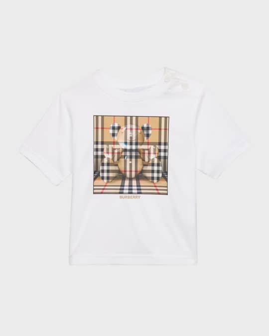 Kid s Check Box Bear Graphic T Shirt Size 6M 2T