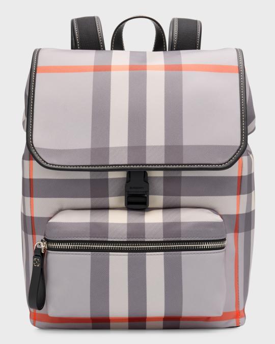 Burberry Kid's Dewey Archival Check-Print Backpack | Neiman Marcus
