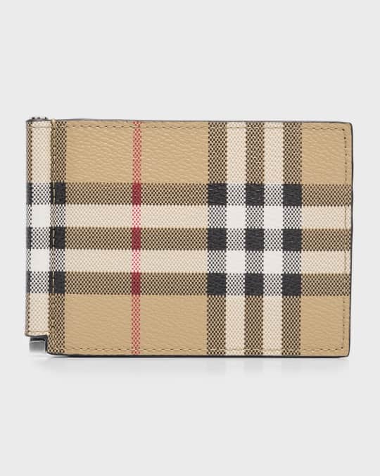 Burberry Men s Vintage Check Money Clip Card Case Neiman Marcus