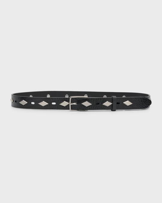 Rag & Bone | Colin Studded Belt - Black Size: Small Rag & Bone - Studded Rebound Belt in Black | Mitchell Stores main image 3