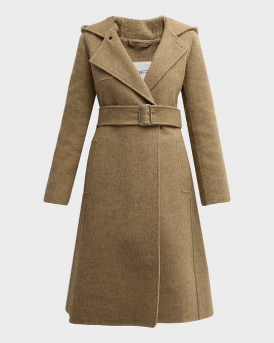 Burberry cashmere hooded trench coat clearance