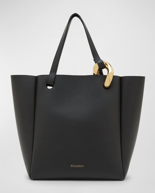 【関税込み】JW Anderson ブラック JWA Corner トートバッグ JWA Corner leather tote bag in black - JW Anderson | Mytheresa