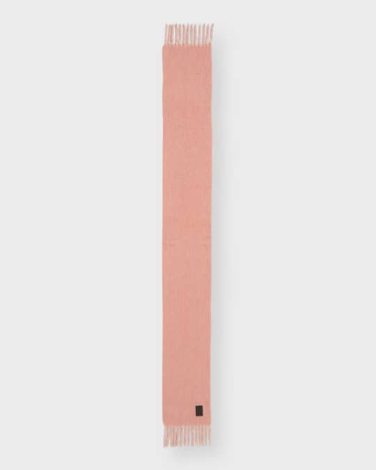 Double Reversible Pink Wool Scarf 
