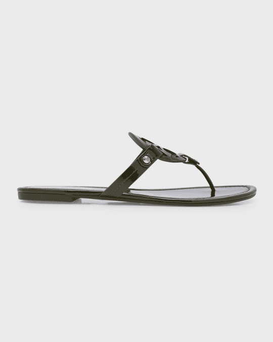 Tory burch miller medallion leather flat thong online