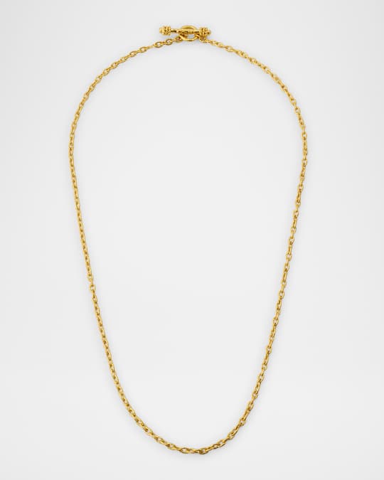 19K Yellow Gold Very Fine Chain Necklace, 21"L