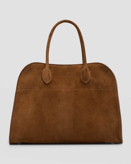 THE ROW Margaux 12 Top-Handle Bag in Suede | Neiman Marcus